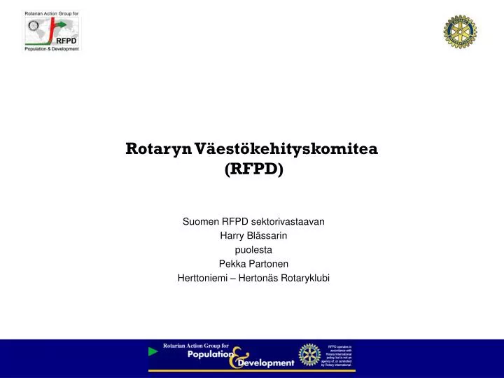 rotaryn v est kehityskomitea rfpd