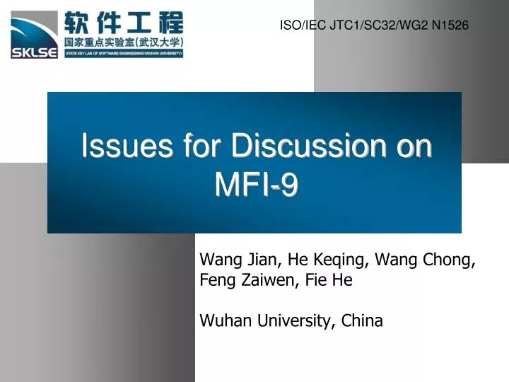 issues for discussion on mfi 9