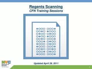 Regents Scanning CFN Training Sessions