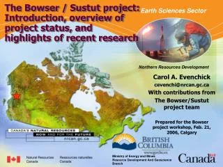 Carol A. Evenchick cevenchi@nrcan.gc With contributions from The Bowser/Sustut project team