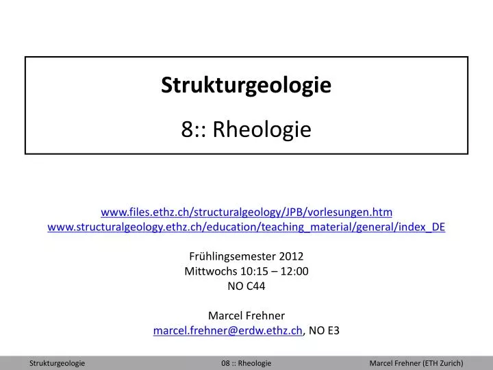 strukturgeologie 8 rheologie