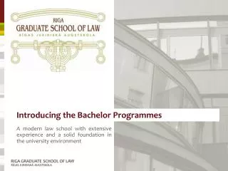 Introducing the Bachelor Programmes