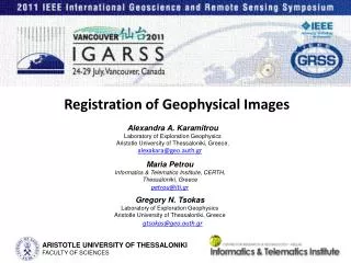 Registration of Geophysical Images