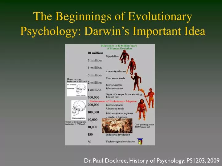 the beginnings of evolutionary psychology darwin s important idea