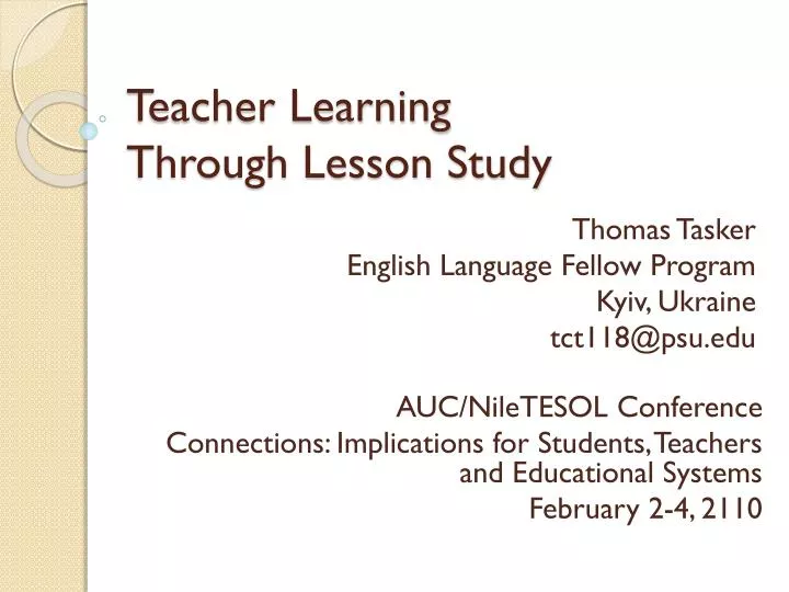 teacher learning through lesson study