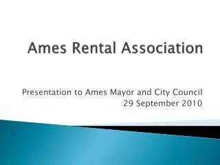 Ames Rental Association