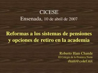 cicese ensenada 10 de abril de 2007