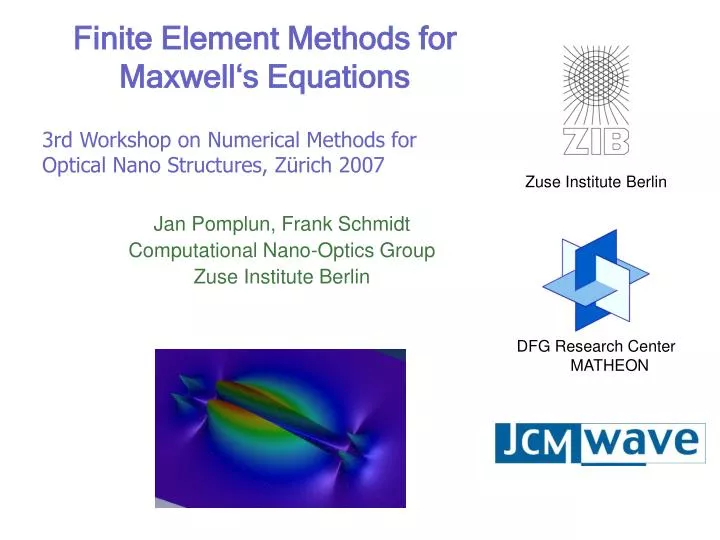 finite element methods for maxwell s equations