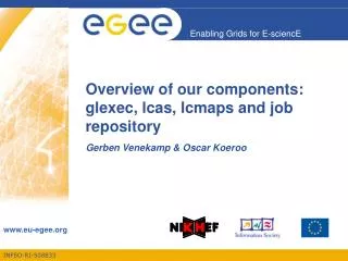 Overview of our components: glexec, lcas, lcmaps and job repository