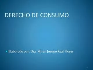 derecho de consumo