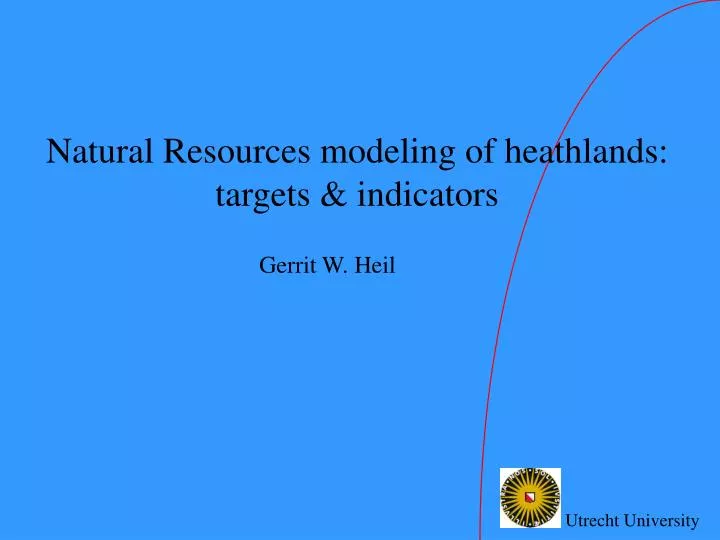 natural resources modeling of heathlands targets indicators