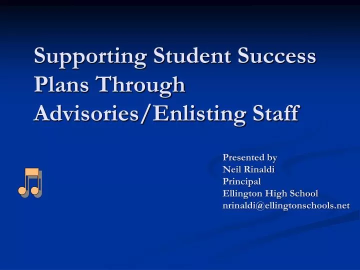 supporting student success plans through advisories enlisting staff