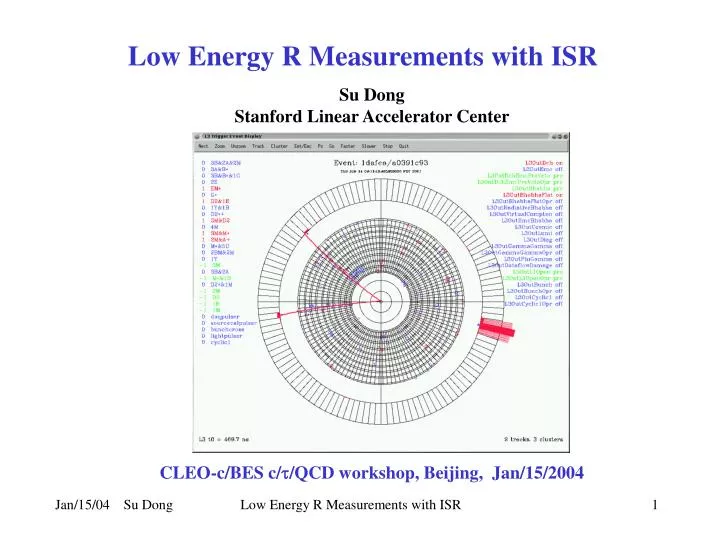 low energy r measurements with isr