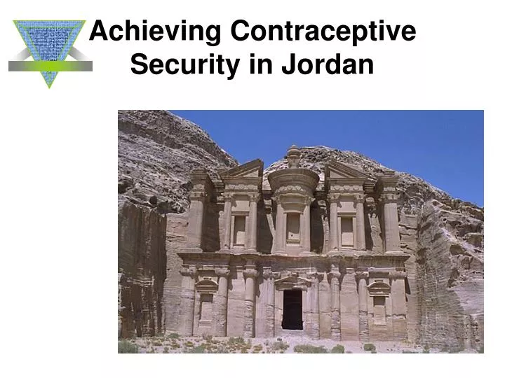 achieving contraceptive security in jordan