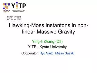 Hawking-Moss instantons in non-linear Massive Gravity