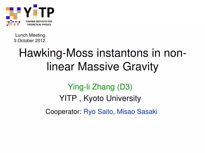 hawking moss instantons in non linear massive gravity