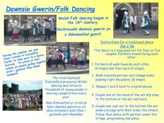 Dawnsio Gwerin/Folk Dancing