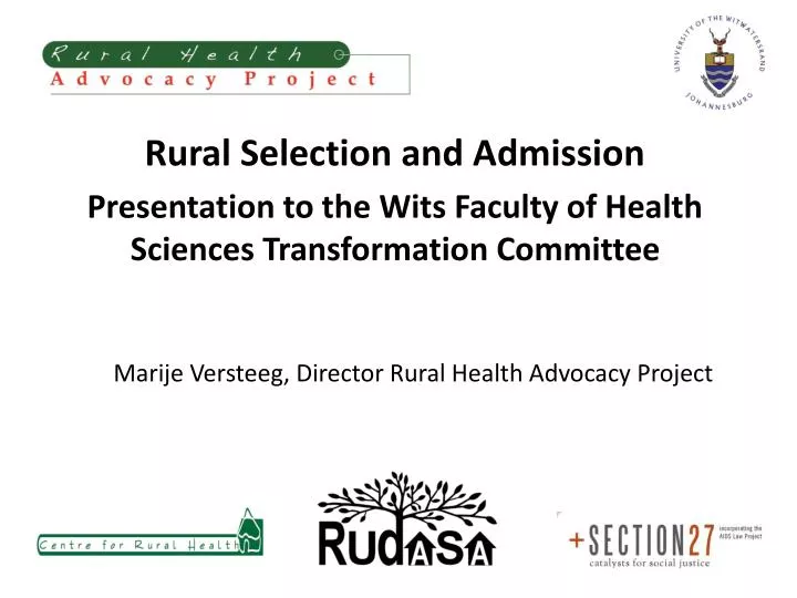 marije versteeg director rural health advocacy project