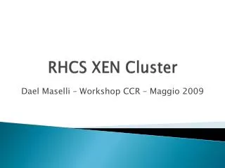 rhcs xen cluster