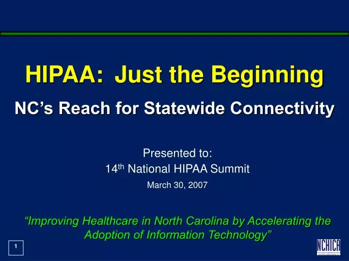 hipaa just the beginning nc s reach for statewide connectivity