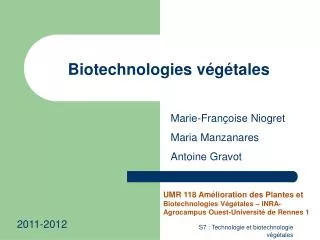 biotechnologies v g tales