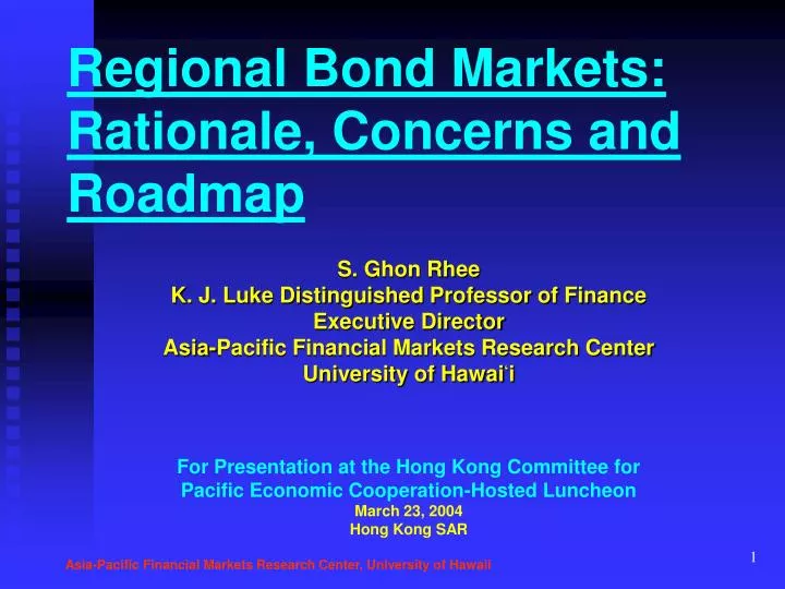 regional bond markets rationale concerns and roadmap