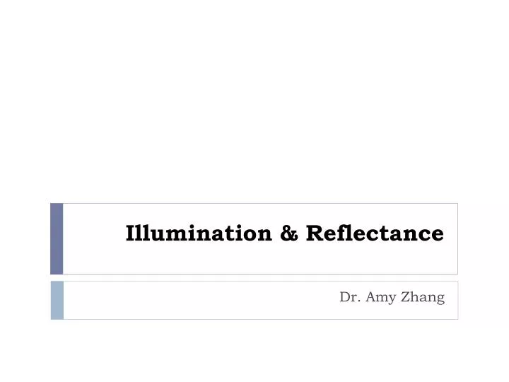 illumination reflectance