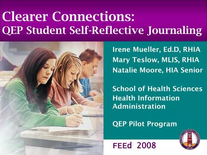 clearer connections qep student self reflective journaling