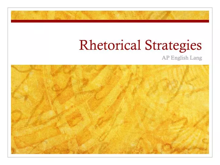 rhetorical strategies