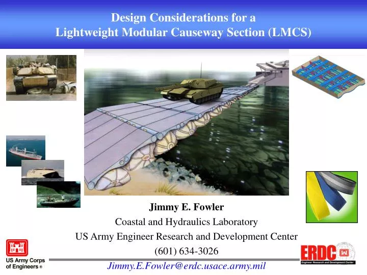 design considerations for a lightweight modular causeway section lmcs