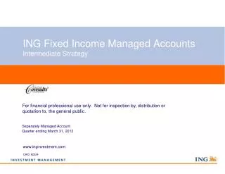 ING Fixed Income Managed Accounts Intermediate Strategy