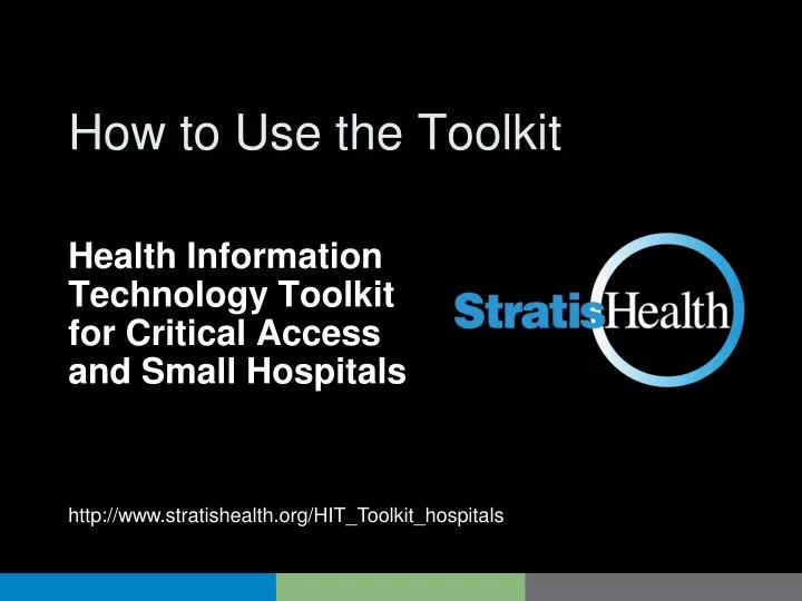how to use the toolkit