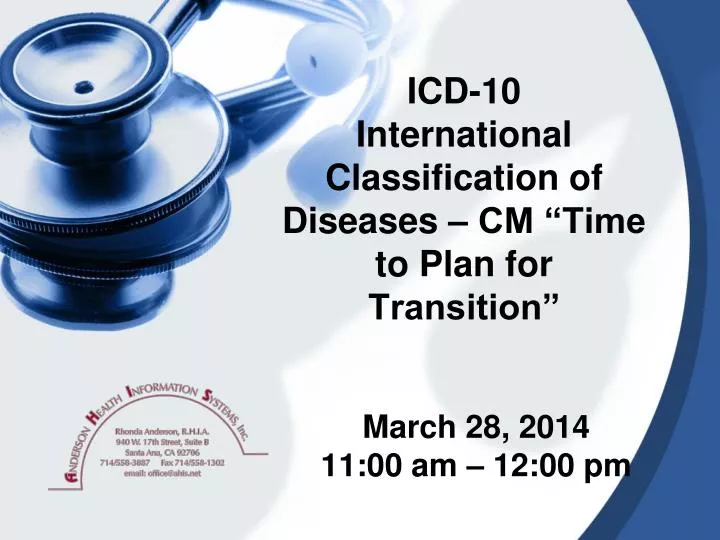 icd 10 international classification of diseases cm time to plan for transition