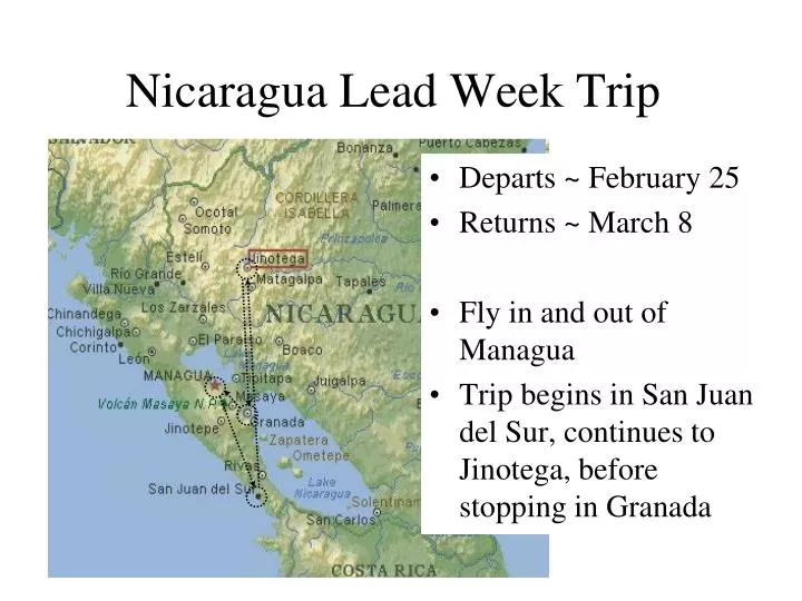nicaragua lead week trip
