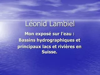 l onid lambiel
