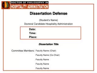Dissertation Title