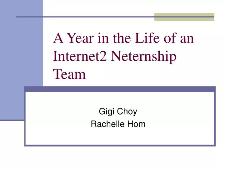 a year in the life of an internet2 neternship team