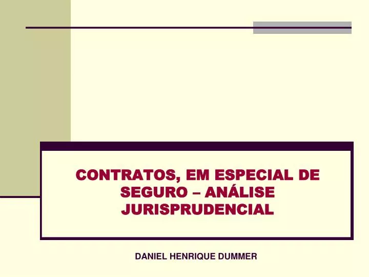 contratos em especial de seguro an lise jurisprudencial