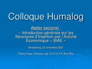 colloque humalog
