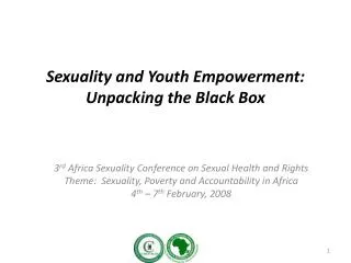 Sexuality and Youth Empowerment: Unpacking the Black Box