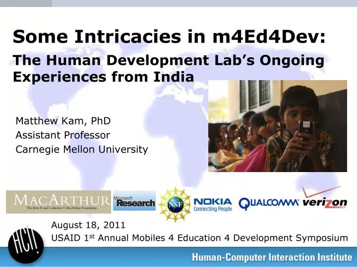 some intricacies in m4ed4dev the human development lab s ongoing experiences from india