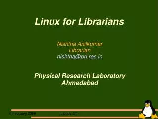 Linux for Librarians