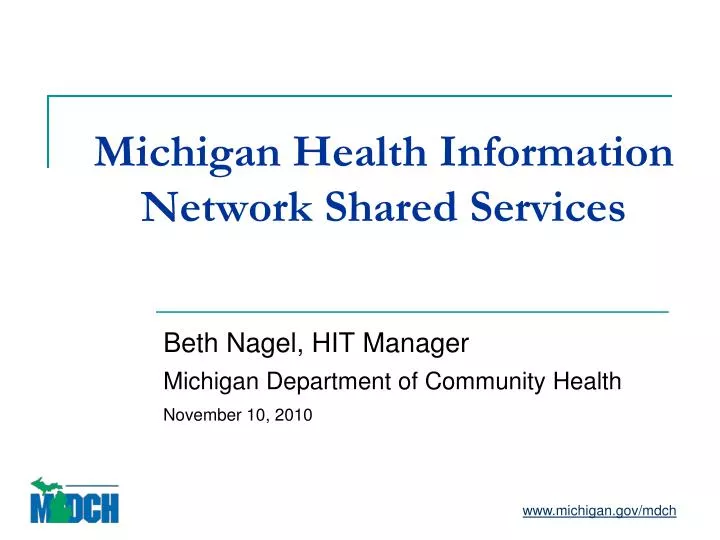 michigan health information network shared services