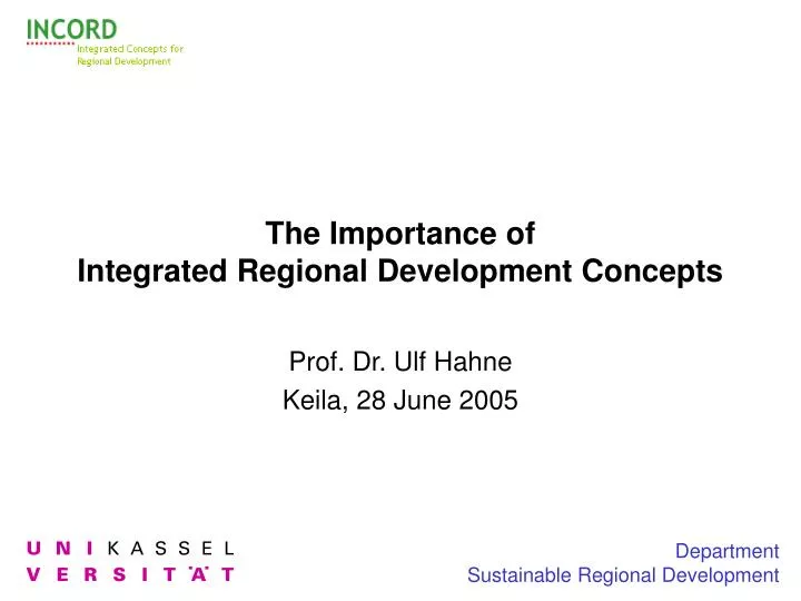 the importance of integrated regional development concepts