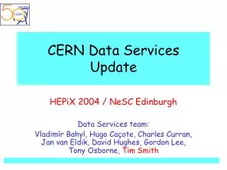 CERN Data Services Update