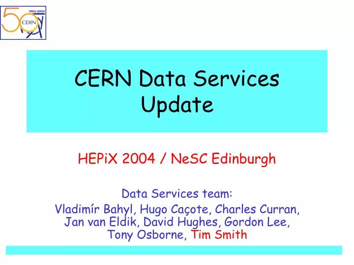 cern data services update