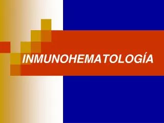 inmunohematolog a