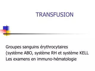 transfusion