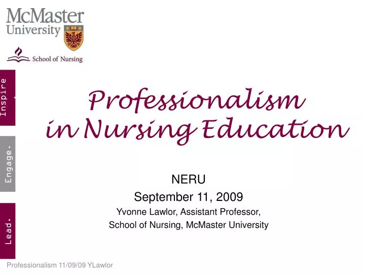 professionalism in nursing education