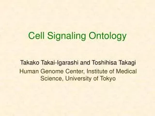 Cell Signaling Ontology